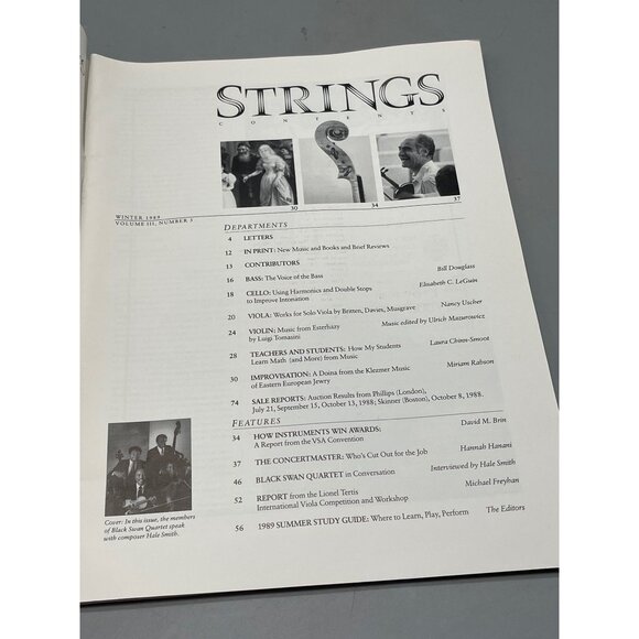Strings magazine paperback 1989 copyright English David Lusterman 79 pages READ - Picture 5 of 7